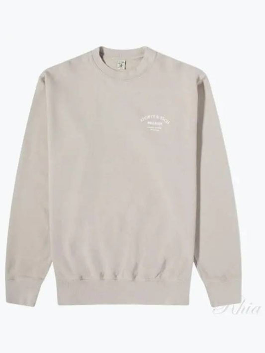 Logo Print Crew Neck Cotton Sweatshirt Dove White - SPORTY & RICH - BALAAN 2