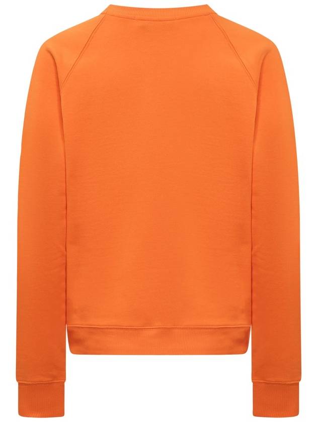 Micro Logo Cotton Sweatshirt Orange - MSGM - BALAAN 3