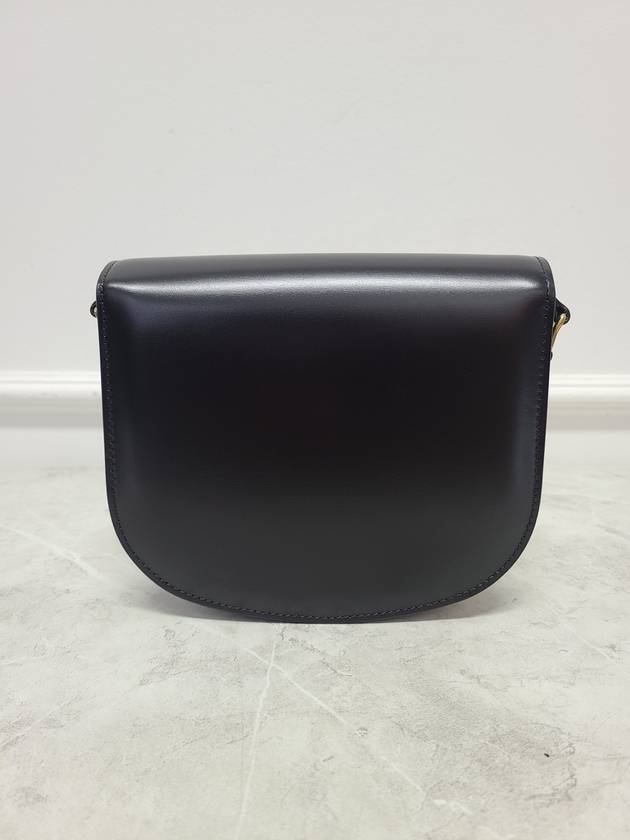 Black Shiny Calfskin Triomphe Clea Besace - CELINE - BALAAN 6