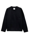 Leather Patch Sweatshirt Black - WOOYOUNGMI - BALAAN 1