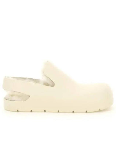 Shearling Puddle Sandals Off White - BOTTEGA VENETA - BALAAN 2