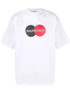 Logo Print Oversized Short Sleeve T-Shirt White - BALENCIAGA - BALAAN 2