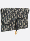 Saddle Pouch Blue  Oblique Jacquard - DIOR - BALAAN 5