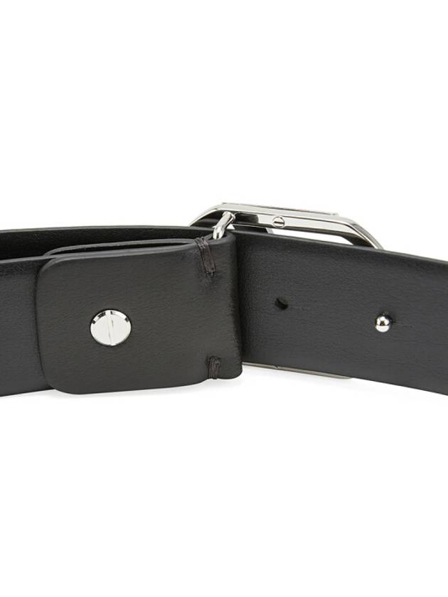 Z Emblem Leather Belt Black - ERMENEGILDO ZEGNA - BALAAN 6