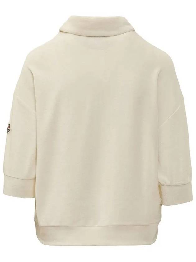 Terry Polo T Shirt Ivory 8A000 06 596LS 034 - MONCLER - BALAAN 3