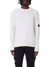 Lambswool GRS Crew Neck Knit Top White - CP COMPANY - BALAAN 2