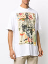 Men's Printed Short Sleeve T-Shirt White - DSQUARED2 - BALAAN 5