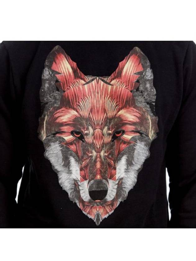 Men's Wolf Print Sweatshirt Black - MARCELO BURLON - BALAAN 7