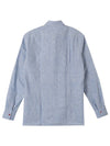 Pocket Linen Long Sleeve Shirt Blue - KITON - BALAAN 3