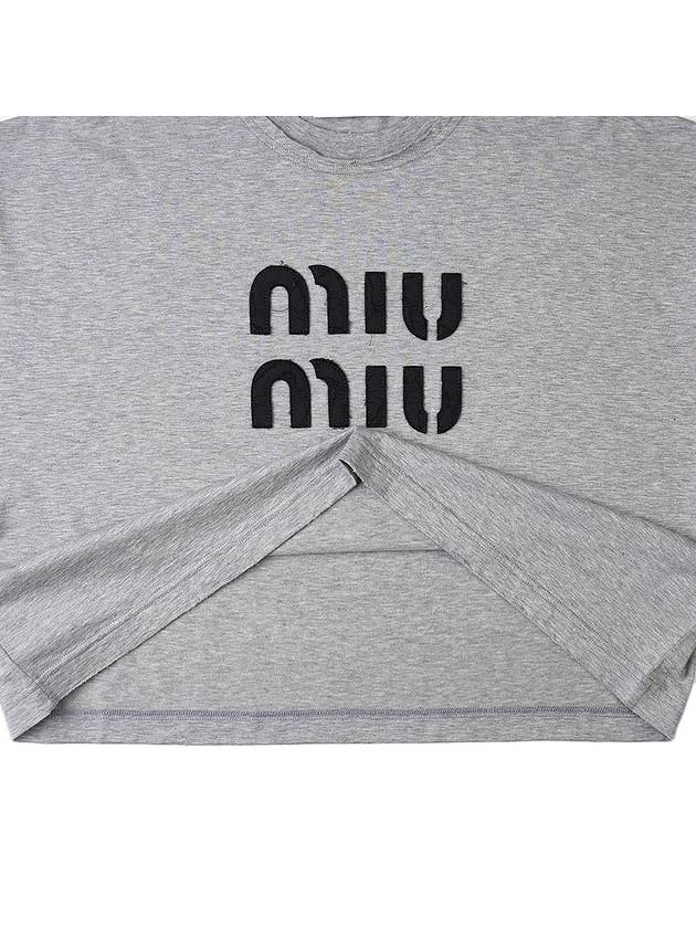 embroidered logo crop t-shirt MJN445 12YZ F0031 - MIU MIU - BALAAN 8