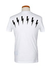 Lightning Bolt Short Sleeve T-Shirt White - NEIL BARRETT - BALAAN 4