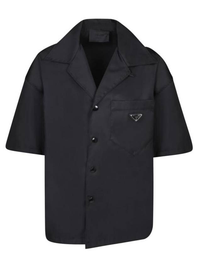 Re-Nylon Short Sleeve Shirt Black - PRADA - BALAAN 2