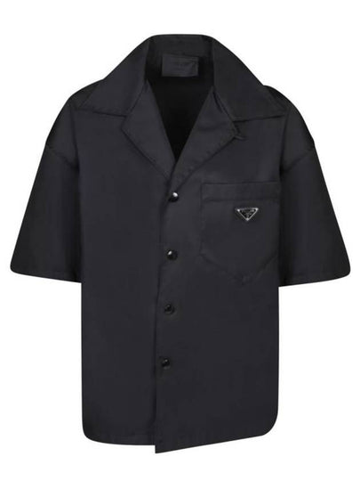 Re-Nylon Short Sleeve Shirt Black - PRADA - BALAAN 2