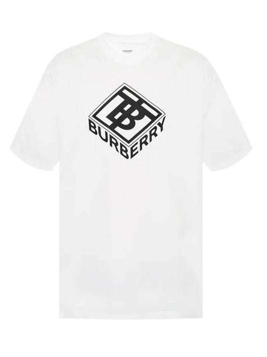 Logo Print Short Sleeve T-Shirt White - BURBERRY - BALAAN 1