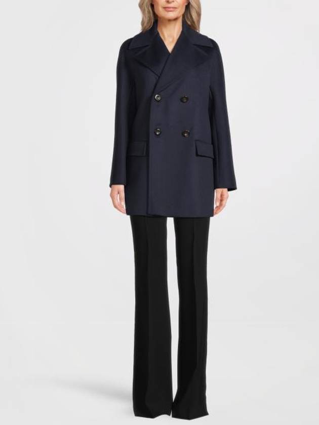 Kent Wool Double-Breasted Peacoat Black - MAX MARA - BALAAN 3