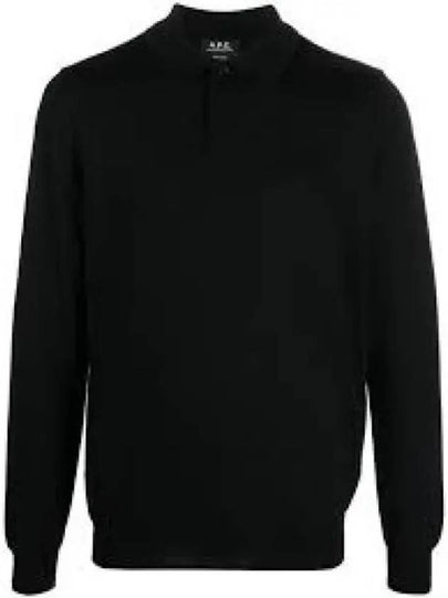 Jacob Logo Polo Knit Top Black - A.P.C. - BALAAN 2