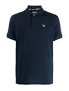 Tartan Pique Short Sleeve Polo Shirt Navy - BARBOUR - BALAAN 2