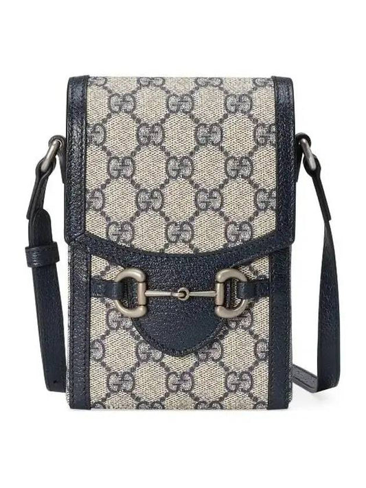 Horsebit 1955 mini bag beige blue - GUCCI - BALAAN 1