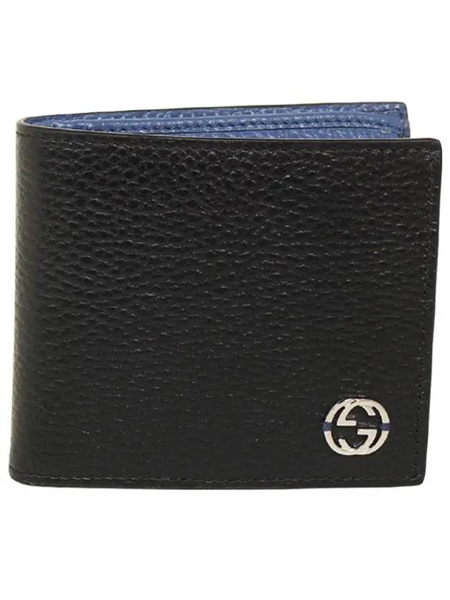 GG Interlocking Two-Tone Bifold Wallet Blue Black - GUCCI - BALAAN 2