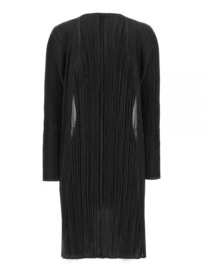 Pleated Open Cardigan Black - ISSEY MIYAKE - BALAAN 2