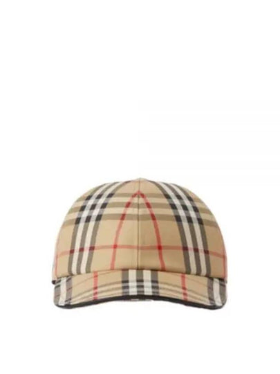 Check Cotton Ball Cap Beige - BURBERRY - BALAAN 2