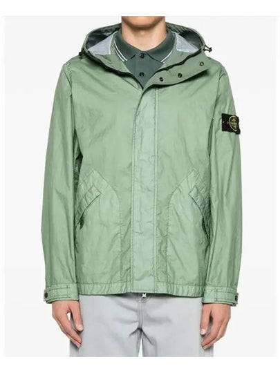 Membrana 3L TC Breathable Water-Resistant Hooded Jacket Sage Green - STONE ISLAND - BALAAN 2