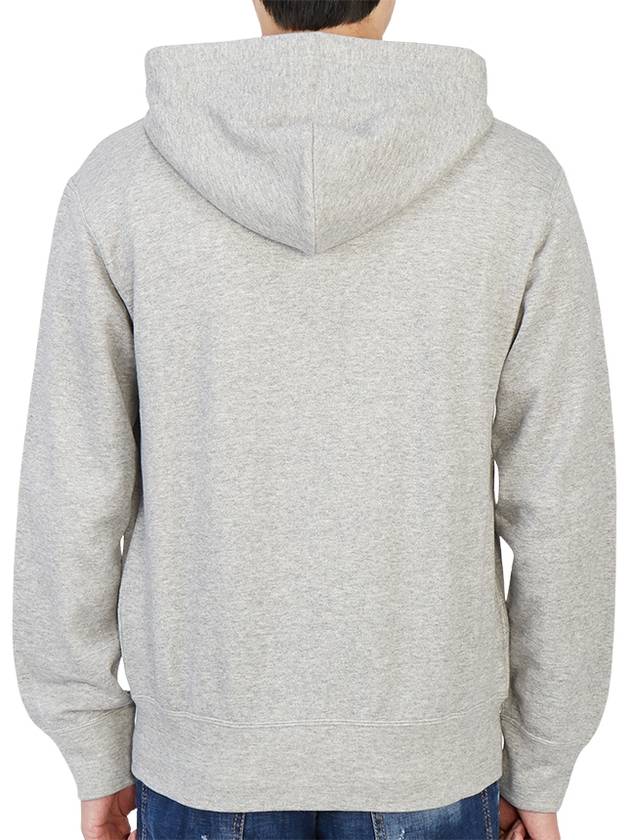 Men's Red Heart Waffen Zip Up Hoodie Grey P1 T168 1 - COMME DES GARCONS - BALAAN 6