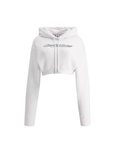 bling crop hoodie - OFF WHITE - BALAAN 1