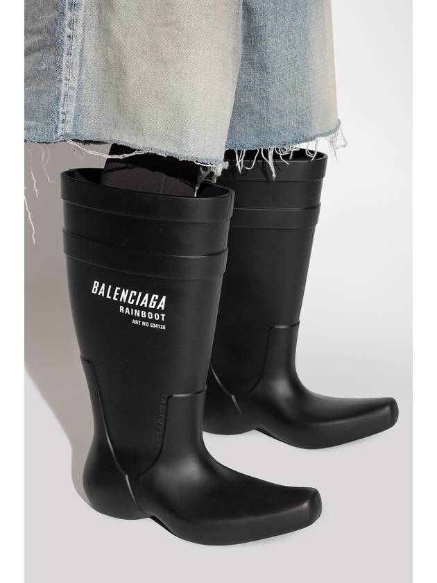 Explorator Logo Rain Boots Black - BALENCIAGA - BALAAN 3