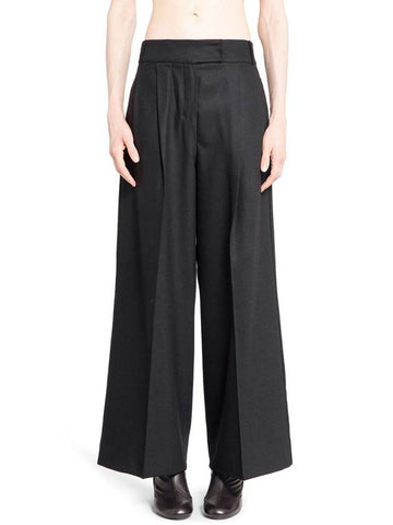 Carmen Virgin Wool Straight Pants Black - S MAX MARA - BALAAN 1