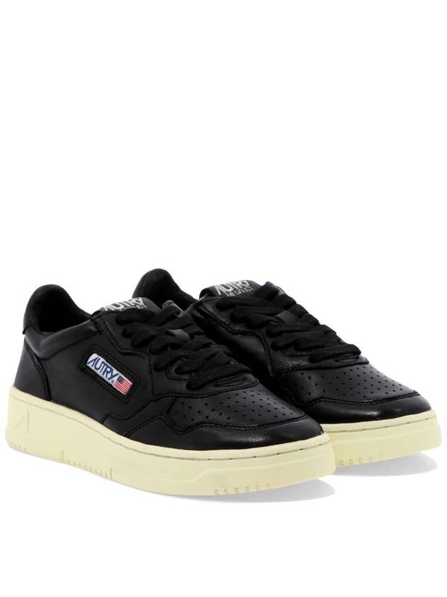 Women's Medalist Goatskin Low Top Sneakers Black - AUTRY - BALAAN 5