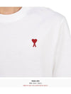 Small Heart Logo Boxy Fit Short Sleeve T-Shirt White - AMI - BALAAN 9