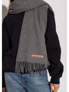 Wool Fringe Scarf Grey Melange - ACNE STUDIOS - BALAAN 6