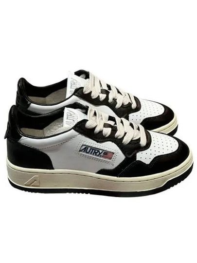 Medalist Leather Low Top Sneakers White Black - AUTRY - BALAAN 2