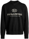 PM FLE GF02 541 TOML logo printing crew neck sweatshirt black men's sweatshirt TR - PARAJUMPERS - BALAAN 1