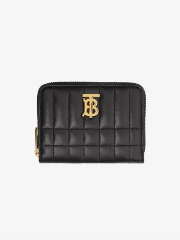 Lola Zipper Quilted Leather Half Wallet Black - BURBERRY - BALAAN 2