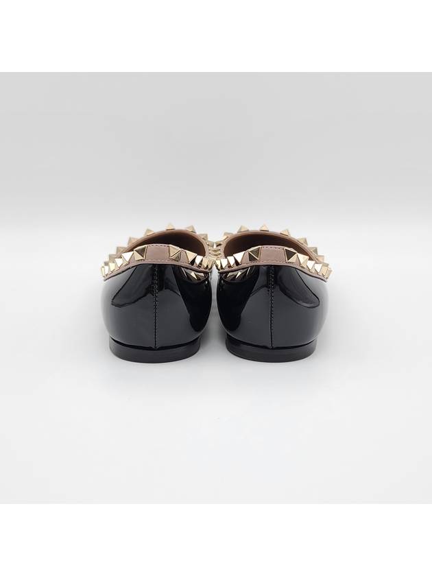 Rockstud Ballerina Flats Black - VALENTINO - BALAAN 5