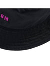 Embroidered Micro Logo Cotton Bucket Hat Black - MSGM - BALAAN 8