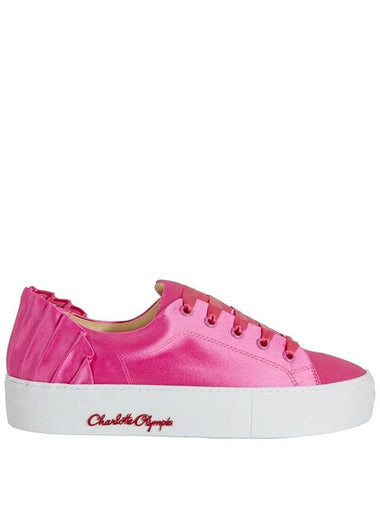 Charlotte Olympia Ladies Pink Sneaker Satin W Pleat Bk, Brand Size 36 ( US Size  6 ) - CHARLOTTE OLYMPIA - BALAAN 1