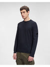 Sea Island Lens Knit Top Navy - CP COMPANY - BALAAN 3