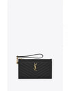 Cassandre Matelasse Large Zipped Clutch Bag Black - SAINT LAURENT - BALAAN 2