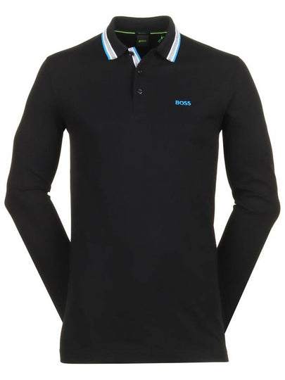 Logo Long Sleeve Polo Shirt Black - HUGO BOSS - BALAAN 2