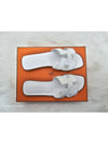 Oran Calfskin Slippers Blanc - HERMES - BALAAN 4