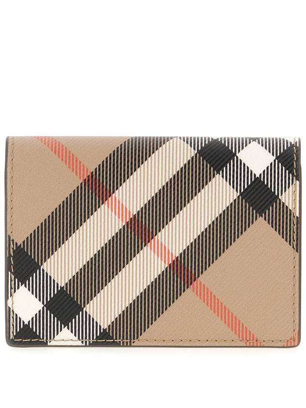 Check Folding Card Wallet Beige - BURBERRY - BALAAN 4