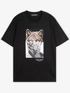 Wolfman Print Short Sleeve T-Shirt Black - NEIL BARRETT - BALAAN 3