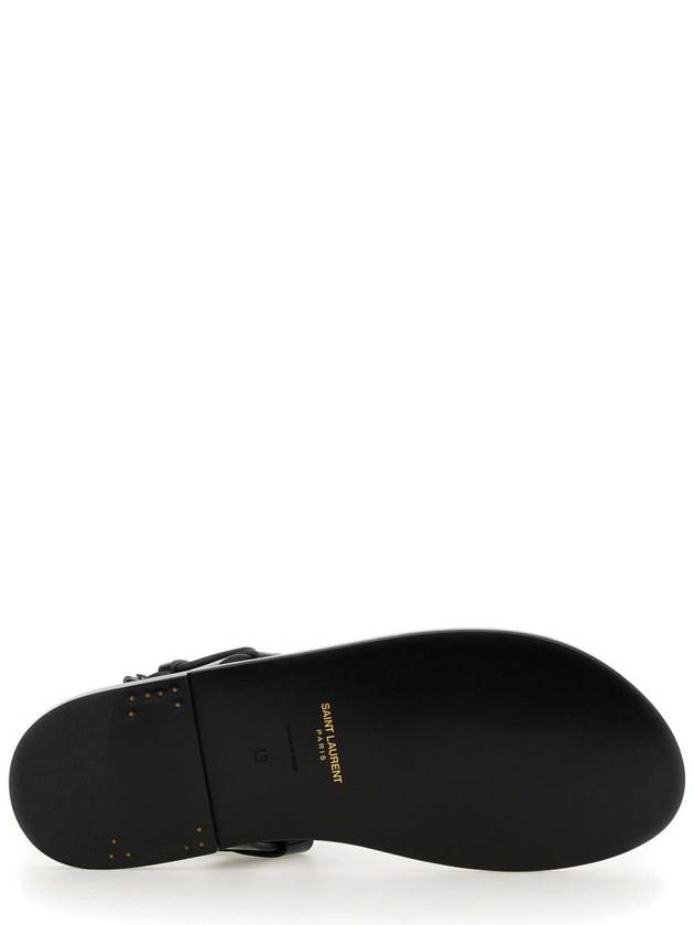 Cassandre Flip Flops Black - SAINT LAURENT - BALAAN 6