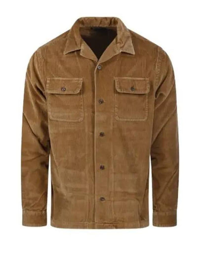 Corduroy Cotton Shirt Camel - POLO RALPH LAUREN - BALAAN 2