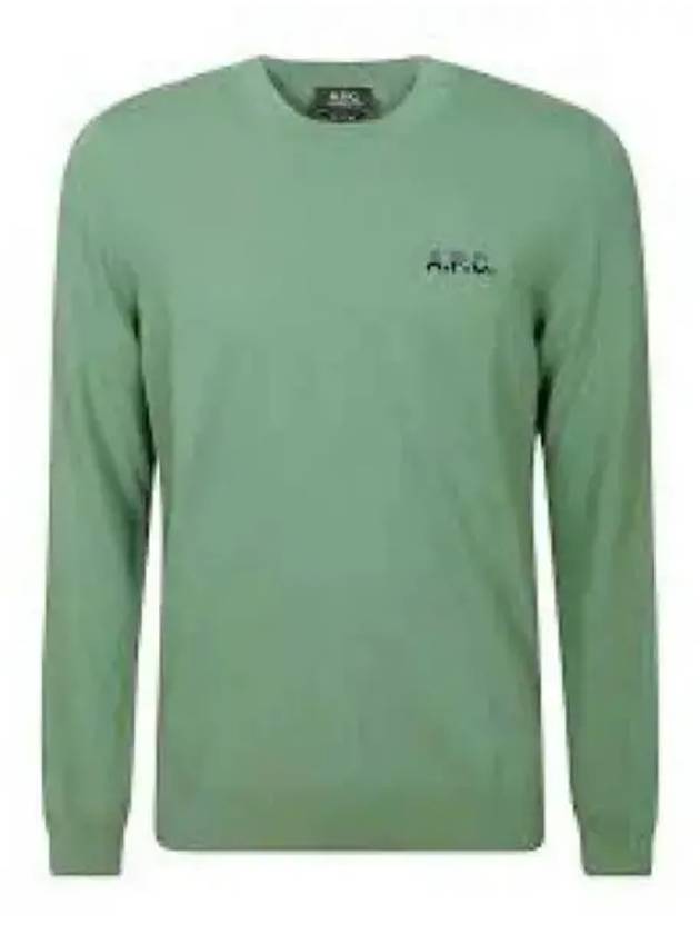 Embroidered Logo Knit Top Green - A.P.C. - BALAAN 2