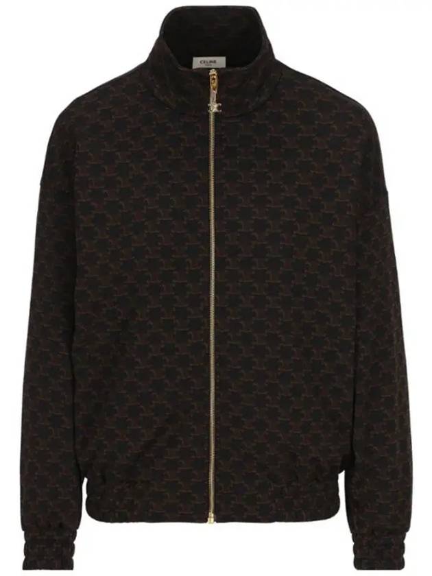 Triomphe Jersey Tracksuit Jacket Black - CELINE - BALAAN.