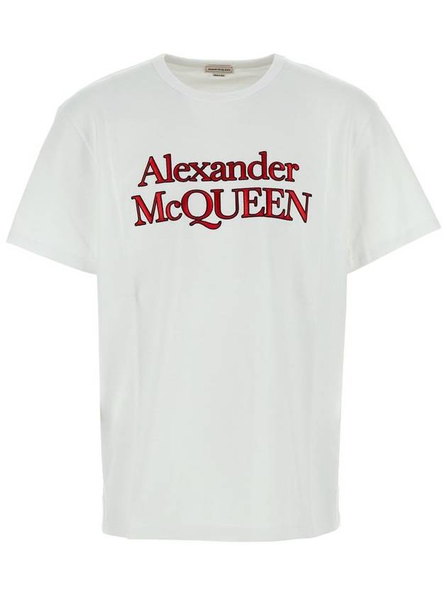 24FW Short Sleeve T-Shirt 794606QXAAB 9000 White - ALEXANDER MCQUEEN - BALAAN 2